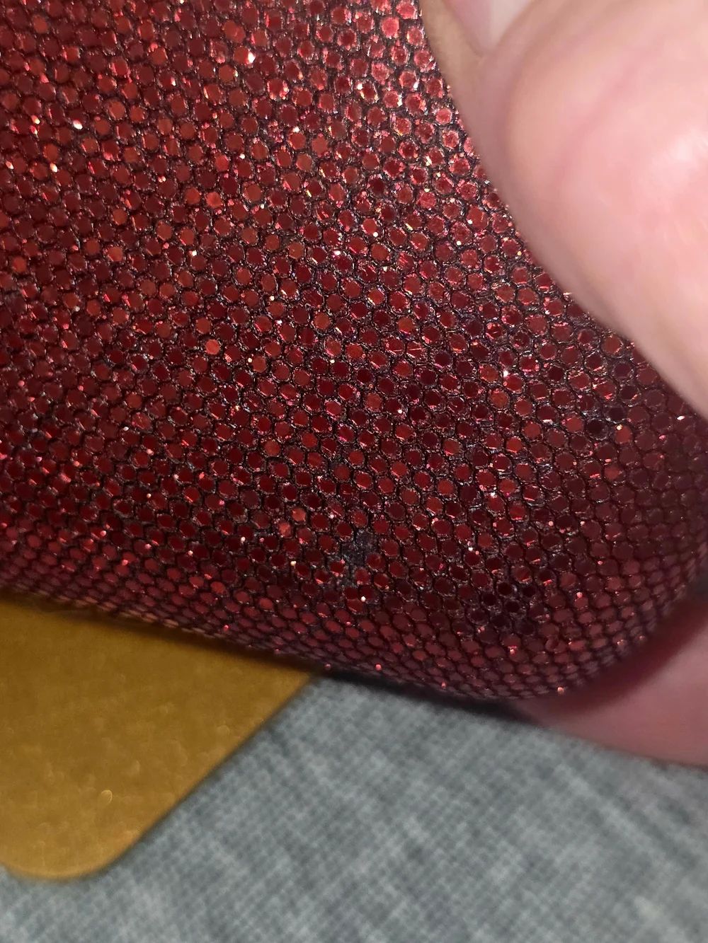Sparkling Ruby Red Sequin Round Evening Clutch